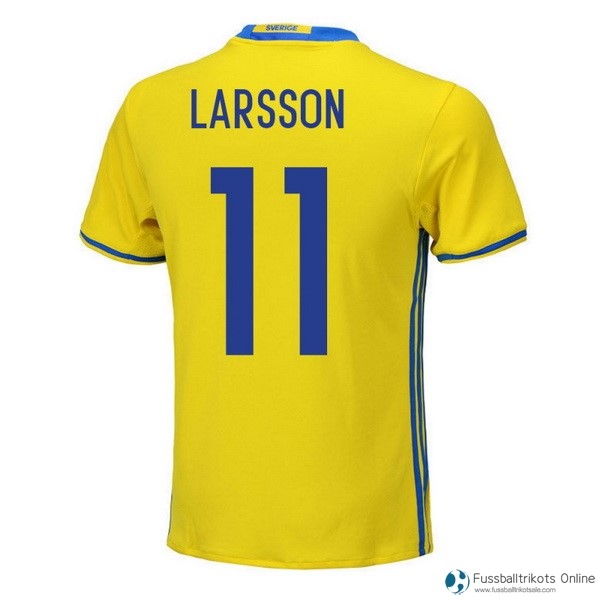 Sweden Trikot Heim Larsson 2018 Gelb Fussballtrikots Günstig